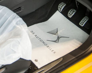 DS Automobiles branded paper floor mat