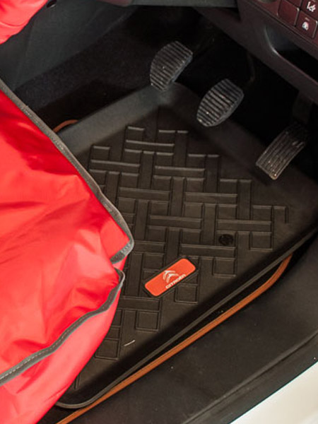 Printed re-usable rubber floor mats