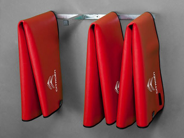Wall mounted and stand-alone Citroën storage systems for wing protectors