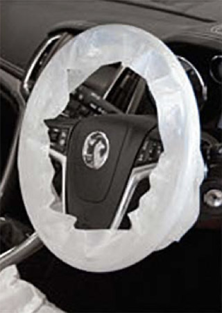 Vauxhall disposable steering wheel cover